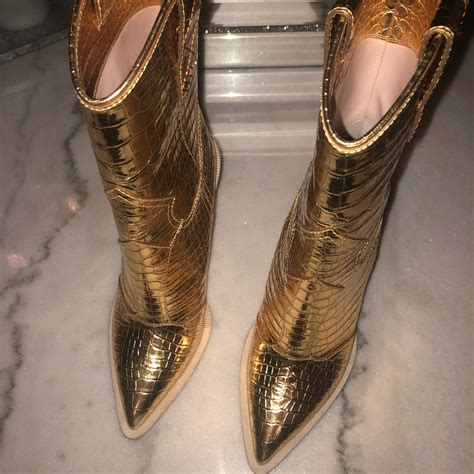 fendi cowboy boots gold|Fendi boots for women.